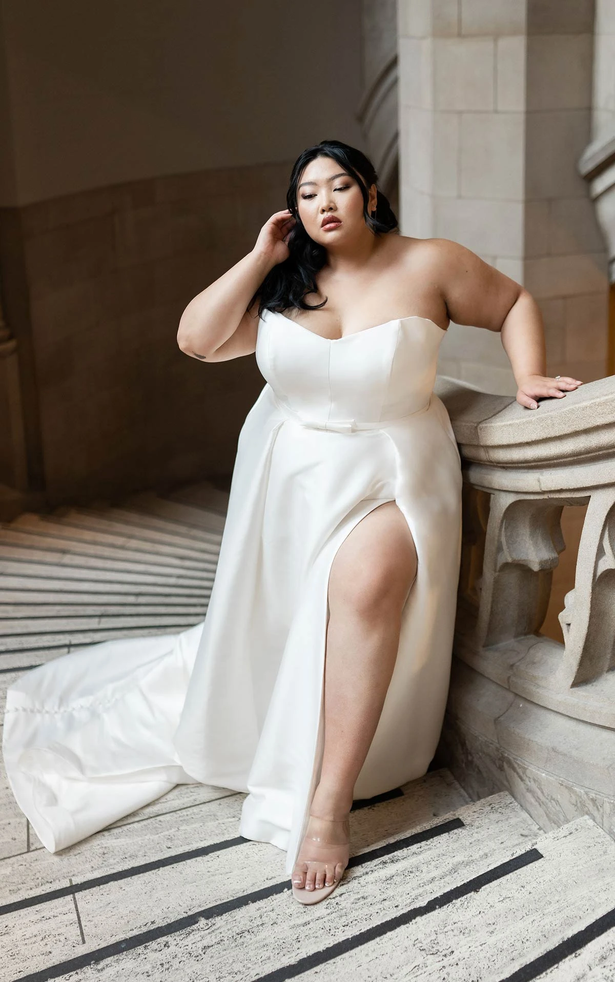 plus size strapless a-lin wedding dress - 7601+ by Stella York