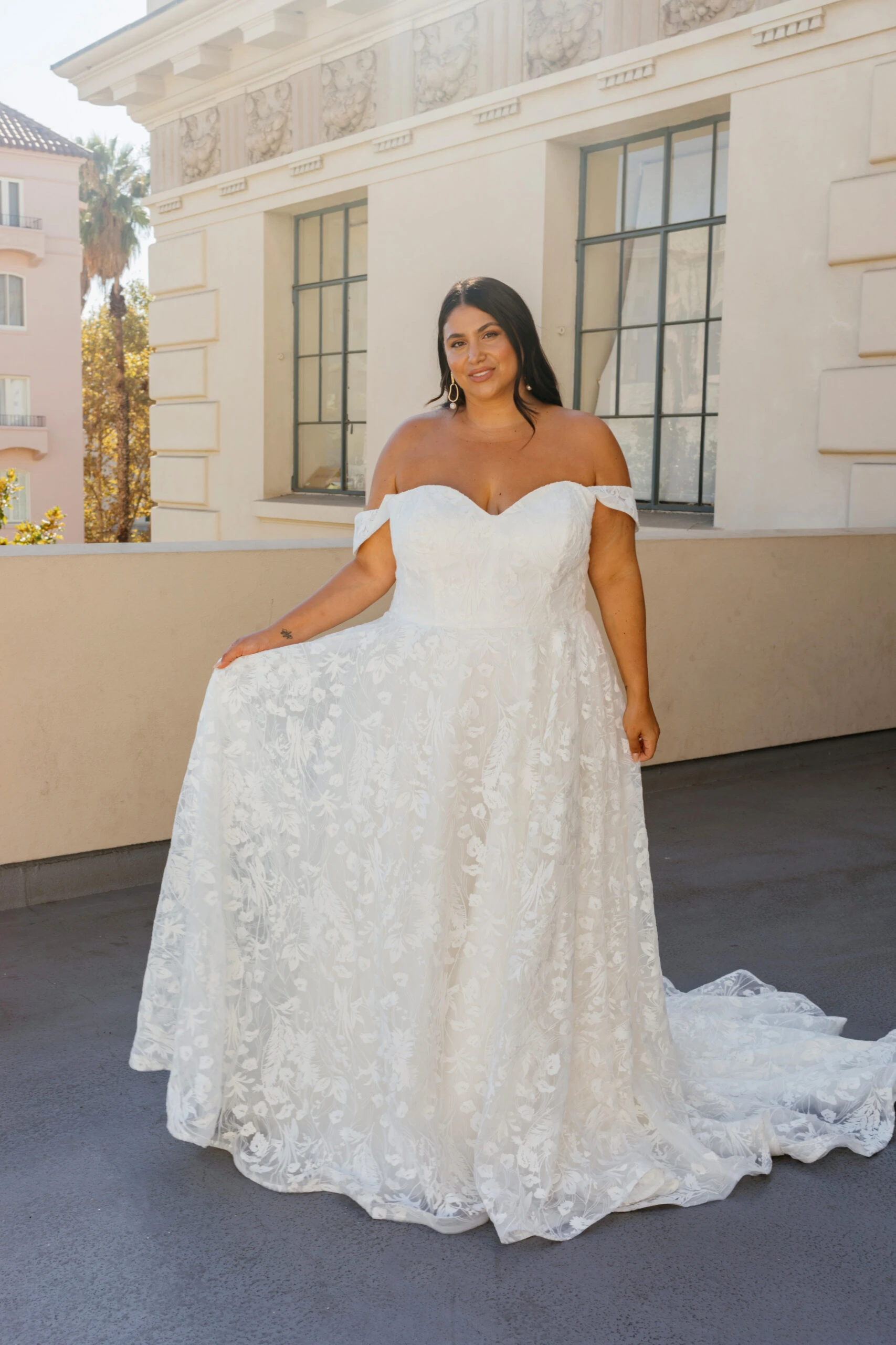 plus size lace ballgown wedding dress - D3520+ by Essense of Australia