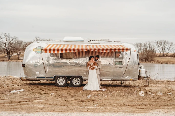 boho airstream styled shoot -wedding dresses in overland park