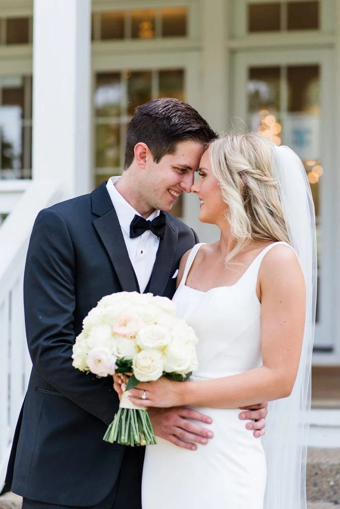 Real Martina Liana Bride and groom posing for photo