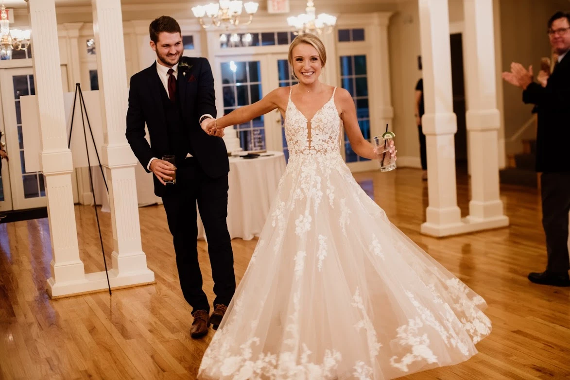 true bride dancing with groom on dance floor