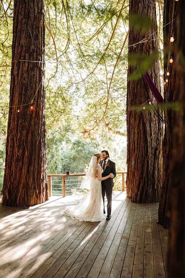 true bride harley and groom holding hands - style 905 by martina liana