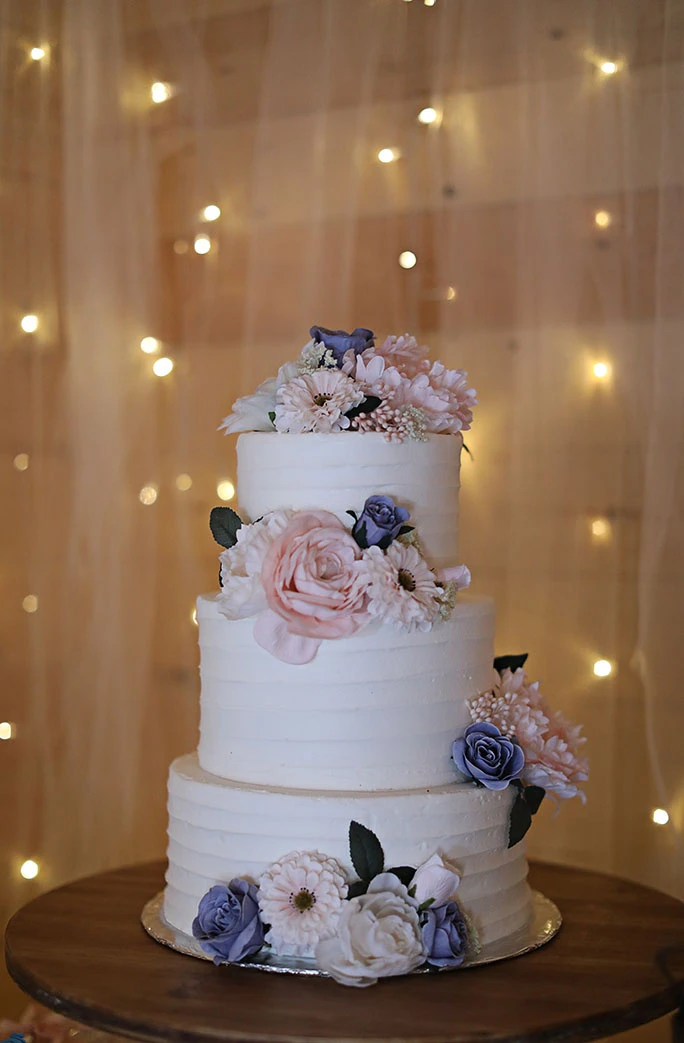 floral wedding cake 