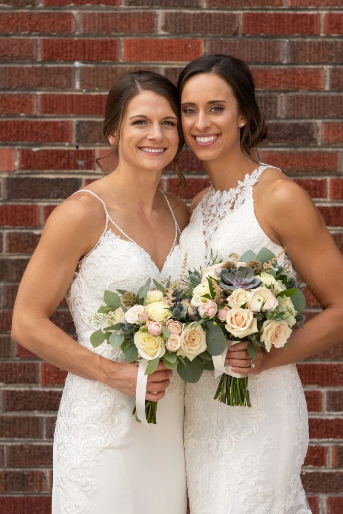 Real True Society Brides Laura Hanf Patrick and Rachel Hanf