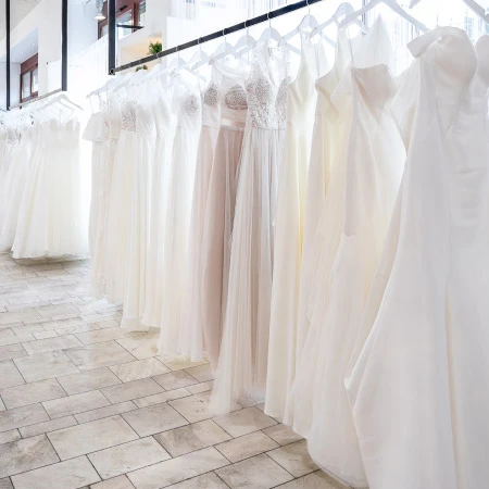 Row of Wedding Dresses