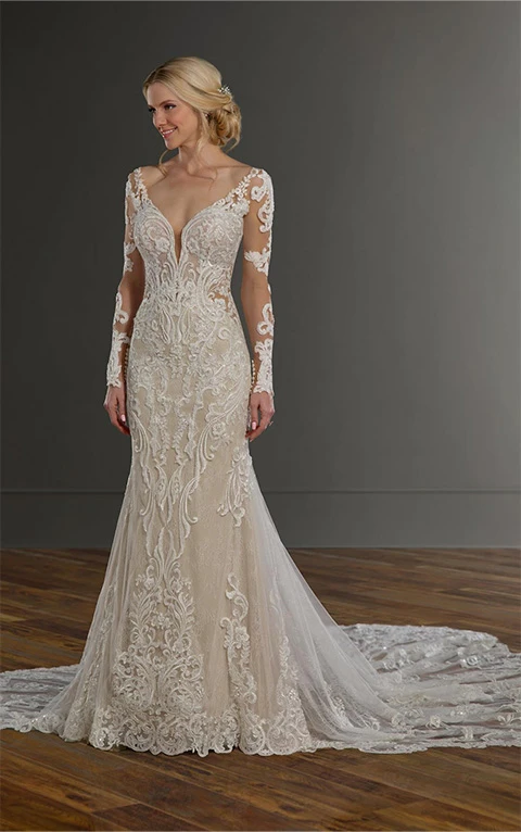 Lace long sleeved wedding gown - Martina Liana 1111