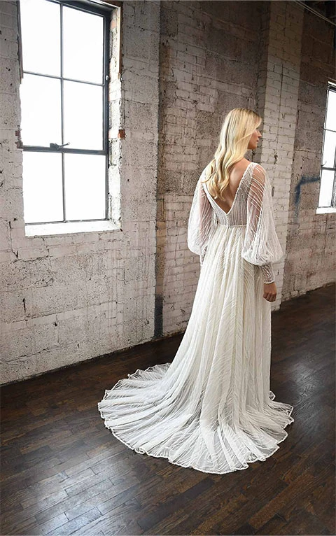 Long sleeved romantic wedding gown - Martina Liana 1335