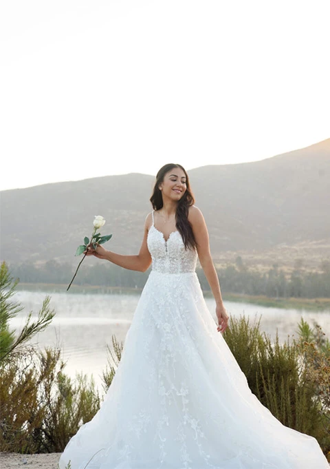 lace a-line wedding dress - Stella York 7398
