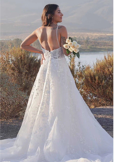 low back a-line wedding dress - Stella York 7398