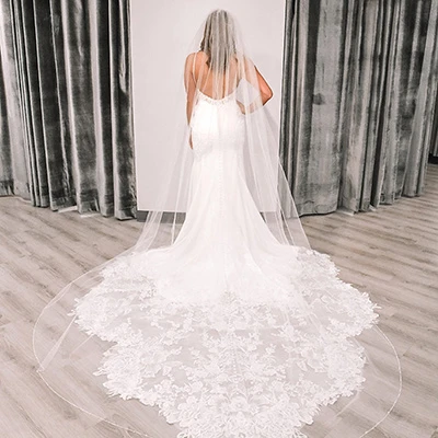 Trend Alert! The Short Wedding Dress + Long Veil Combo is SO Chic