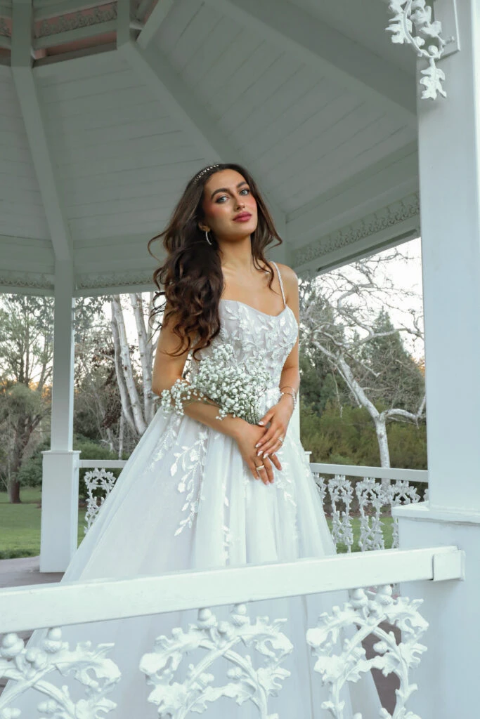 Ballgown Wedding Dress with Plunging Neckline