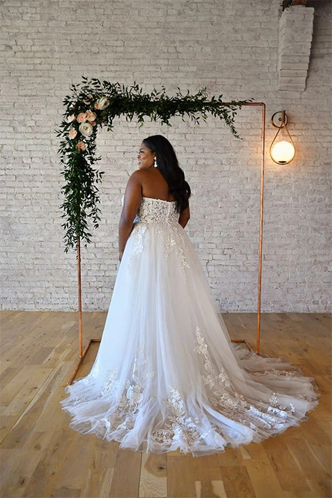 plus size strapless wedding dress - 7293 by Stella York