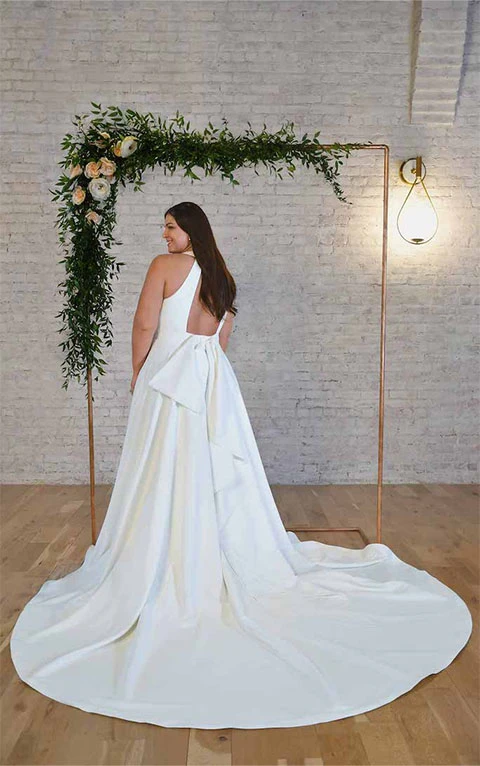 plus size open back a-line wedding dress - 7341 by Stella York