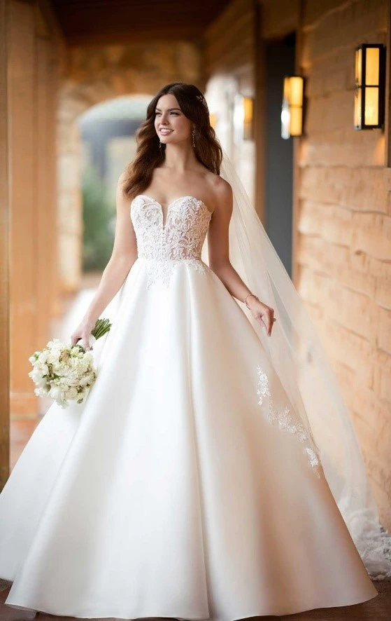 Poofy ball gown wedding dresses best sale