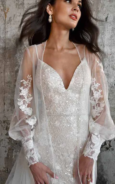 sequin slip wedding dress - martina liana luxe le1181