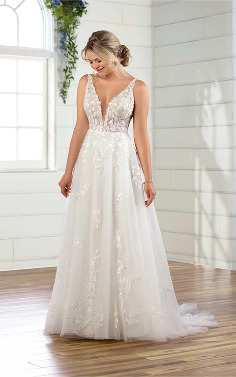 lace a-line wedding dress - essense of australia d3023