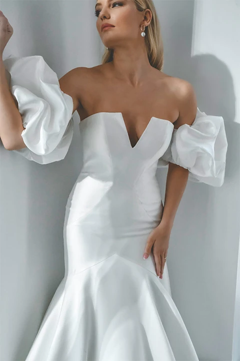 strapless minimalist wedding dress - 1266 martina liana