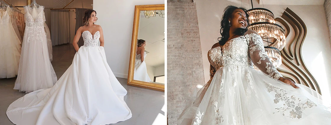how to shop for wedding dresses blog header image