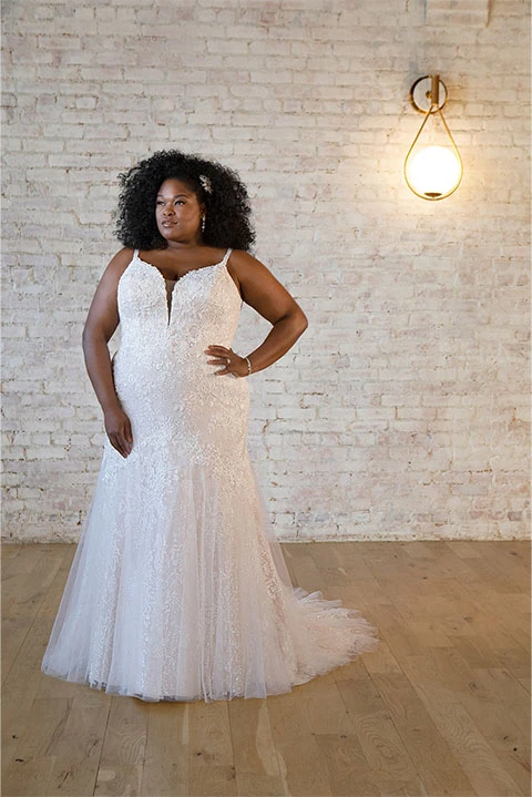 plus size fit and flare wedding dress - 7479+ by Stella York