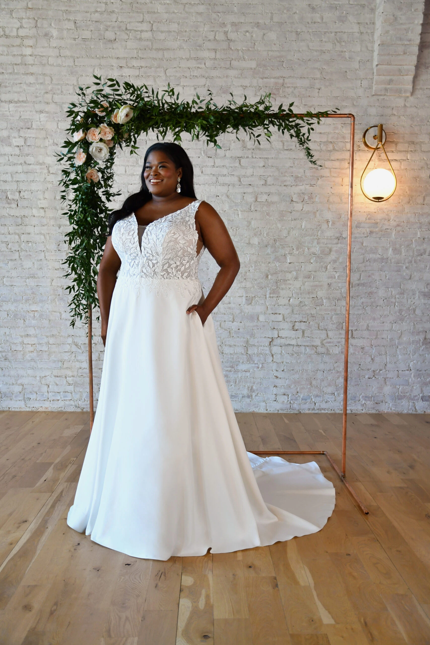 plus size a-line wedding dress with pockets - 7361+ by Stella York