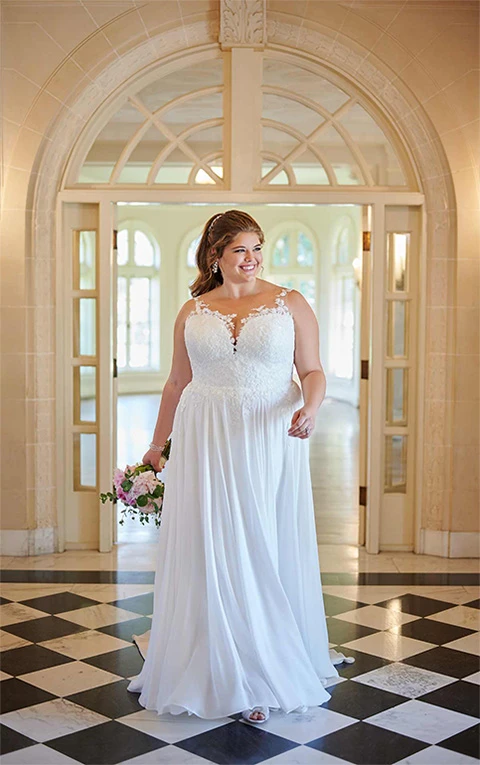 plus size lace beach wedding dress - 6840+ by Stella York 