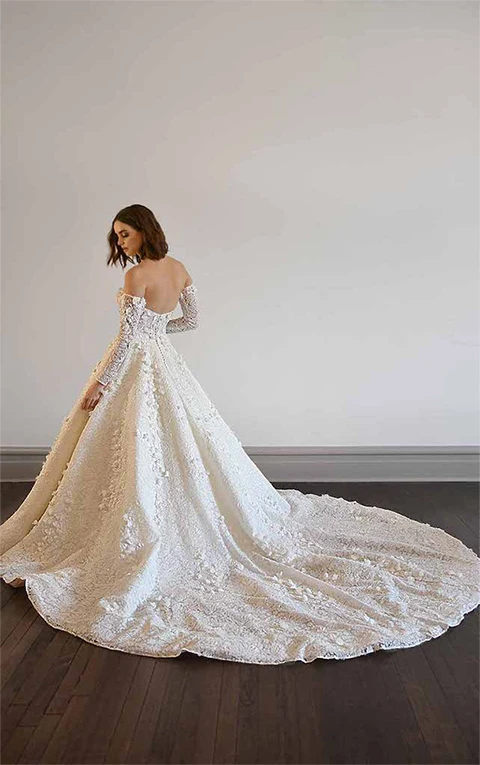 sparkly ballgown wedding dress - LE1145 by Martina Liana Luxe
