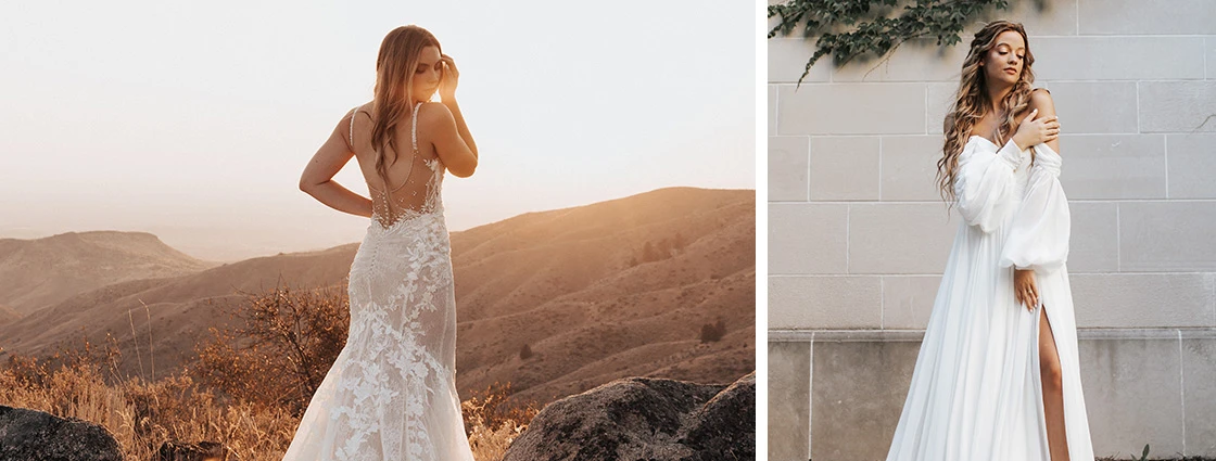 designer wedding dresses blog header image