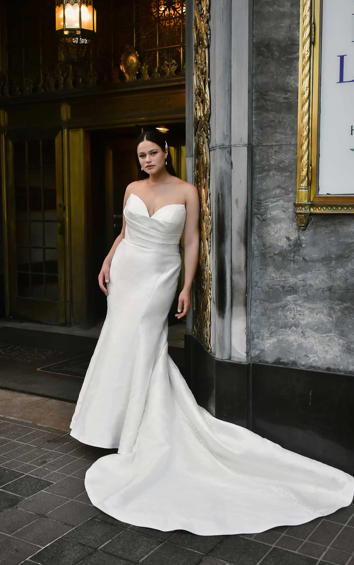 elegant plus size winter wedding dress - 1486+ by Martina Liana