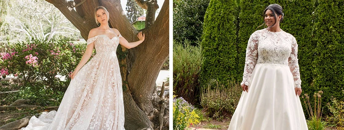 choosing a lace wedding dress blog header image