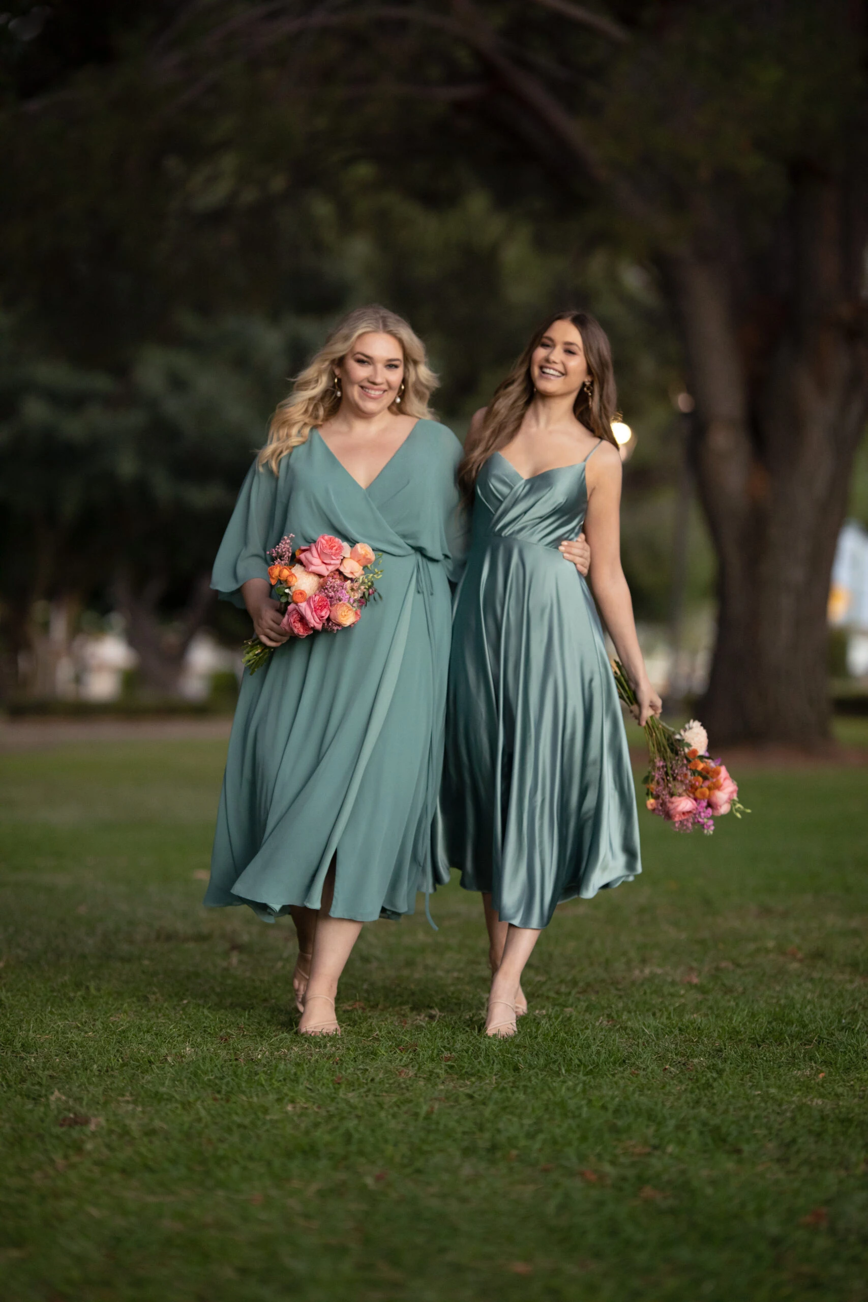 tea length bridesmaid dresses - 9515, 9409