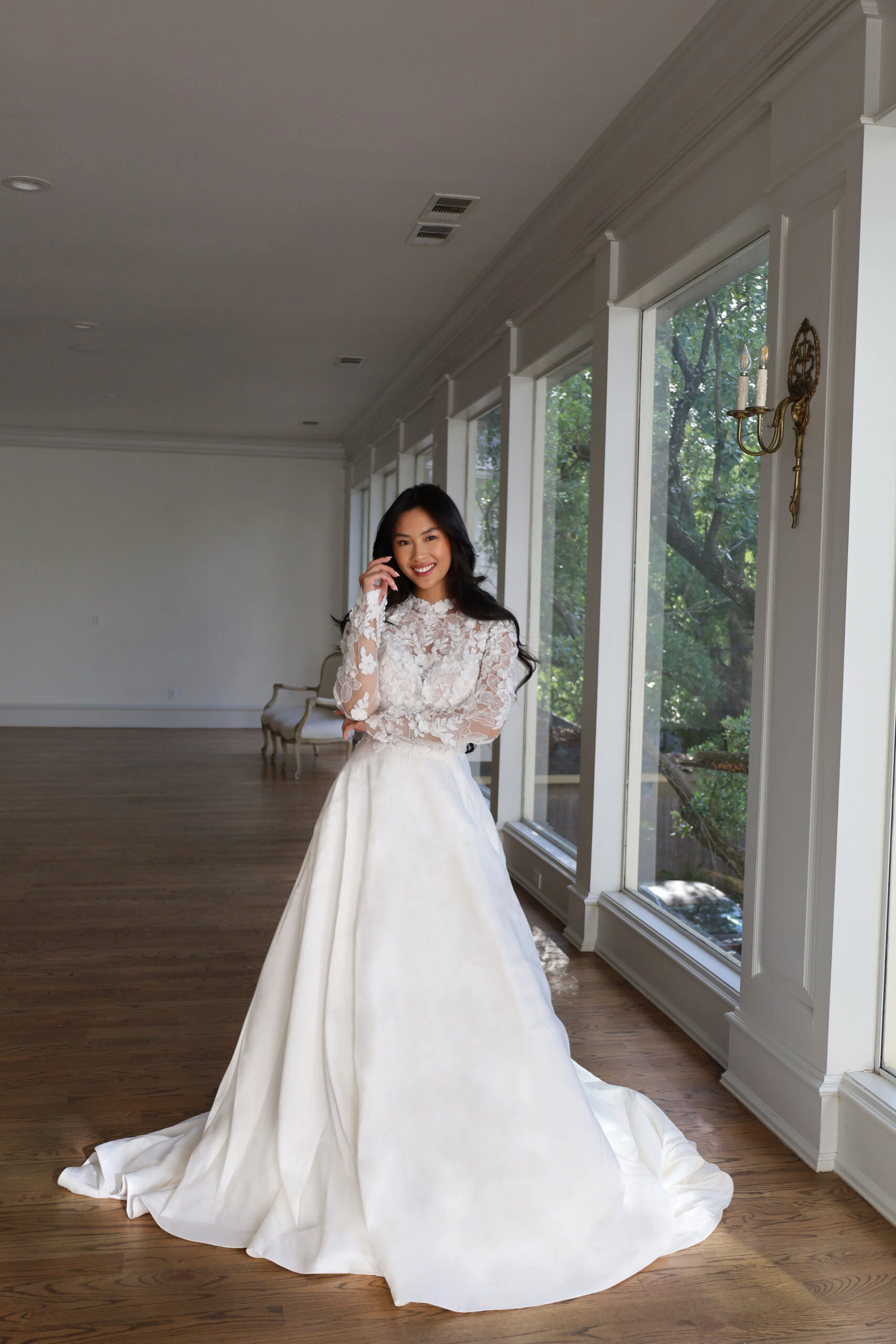 White Ivory Lace Fabric, Guipure Lace Material, Wedding Dress Evening Gown,  Cotton Embroidery Alencon Tulle Flower Lace With Beaded Sequin 