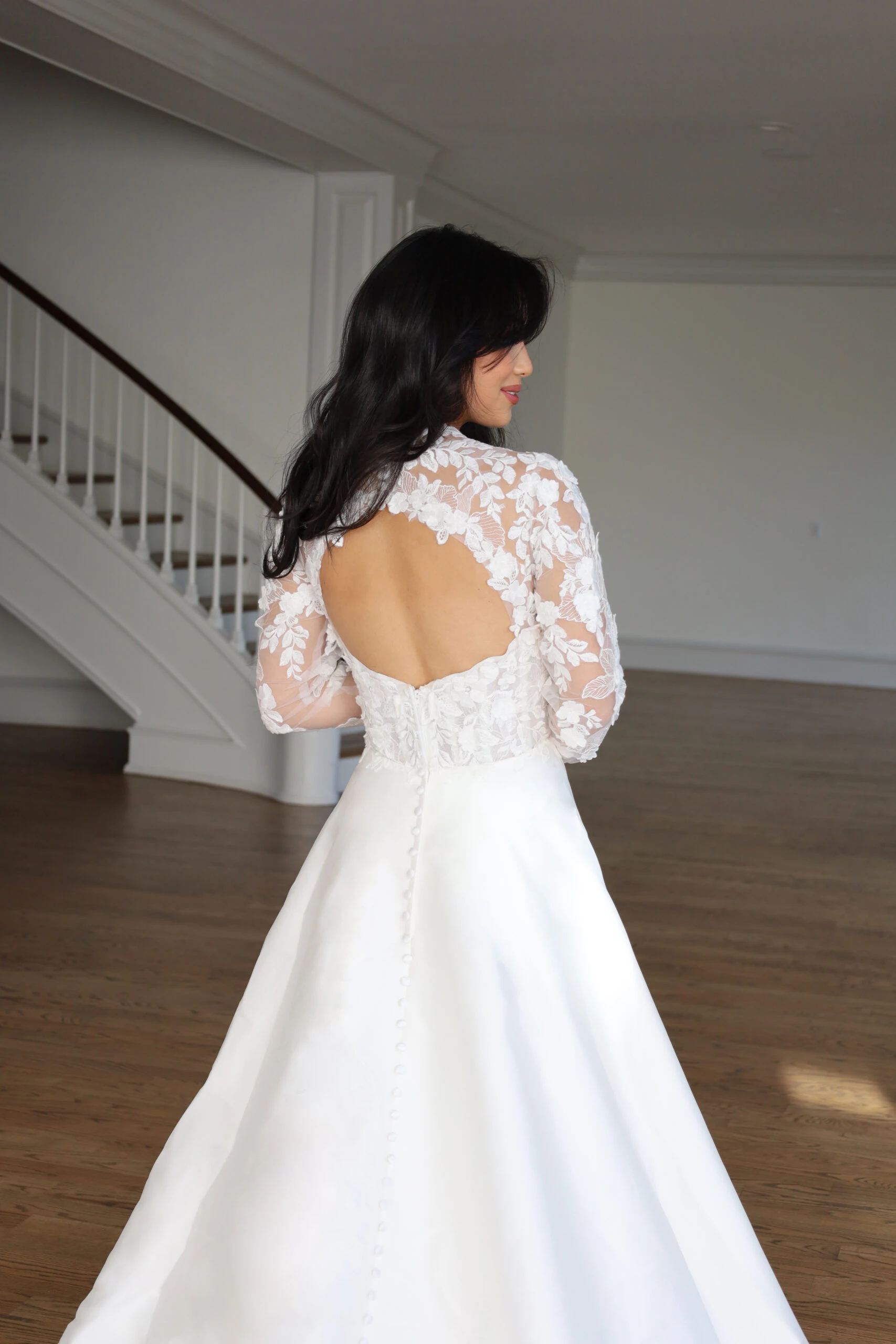 Incredible Lace Wedding Dress Made of Fine Chantilly. Lace Dress