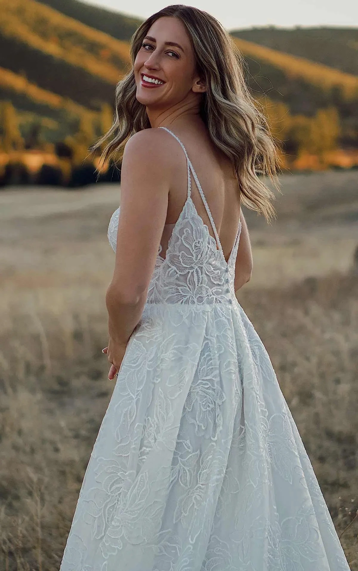 embroidered lace a-line wedding dress - D3311 by Essense of Australia