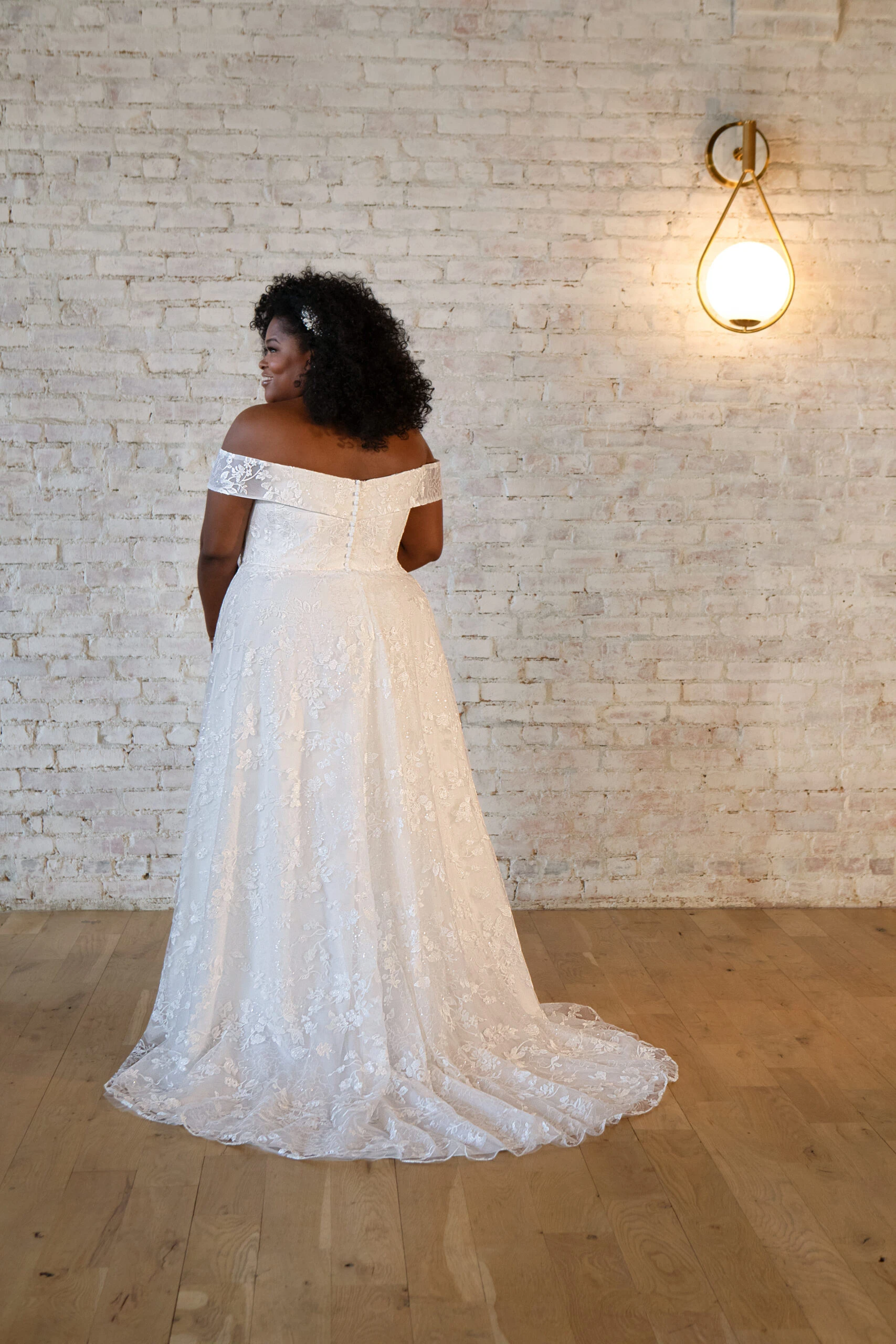 plus size lace a-line wedding dress with embroidered details - 7502+ by Stella York