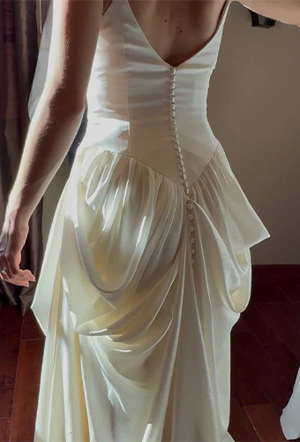 Bride with an American bustle