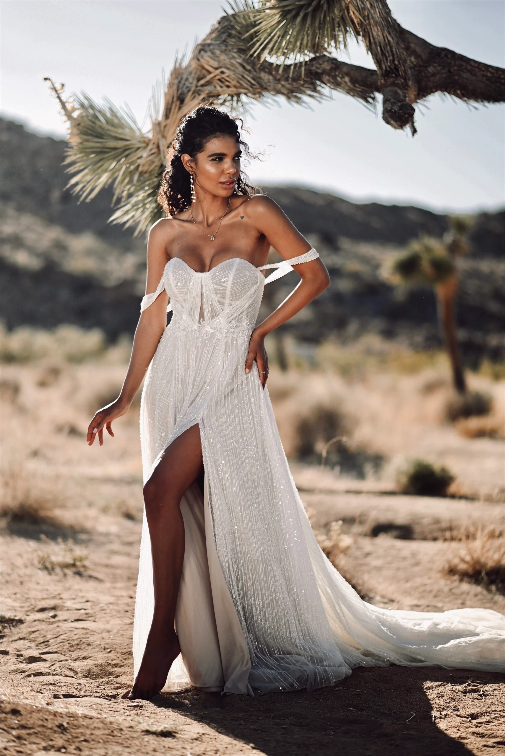 summer beach wedding dress - 1520  by Martina Liana