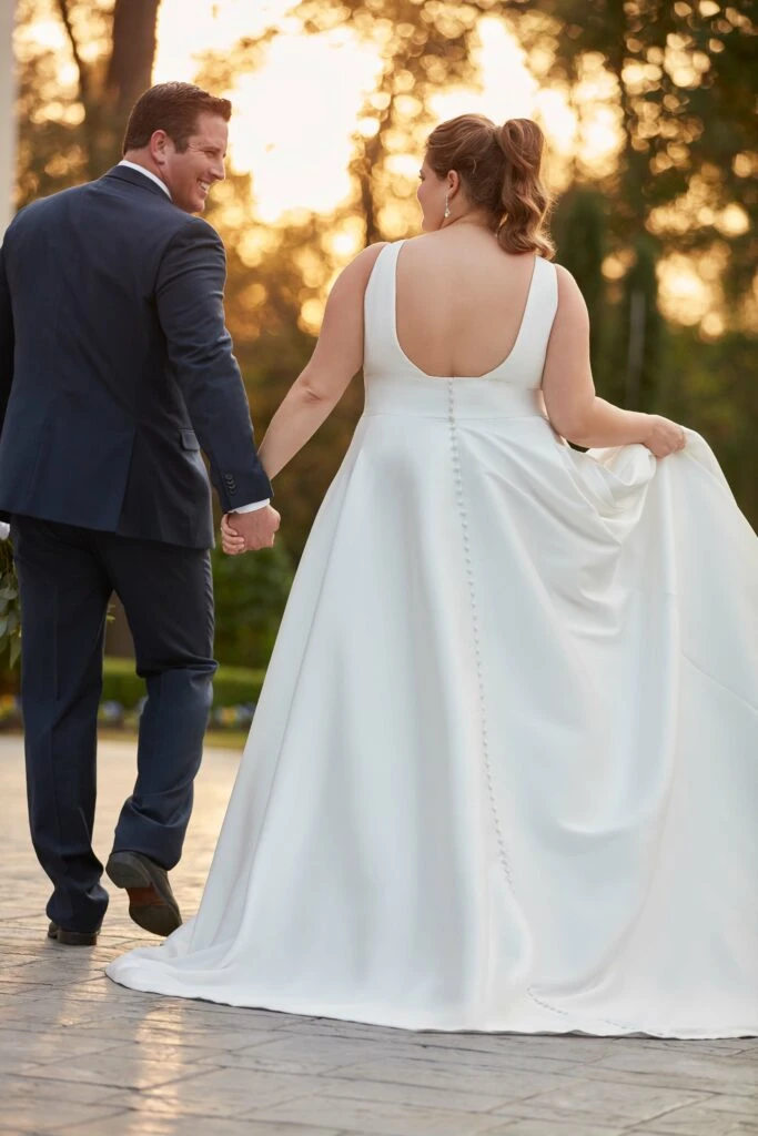 plus size simple ballgown wedding dress with scoop back - 6758+ by Stella York