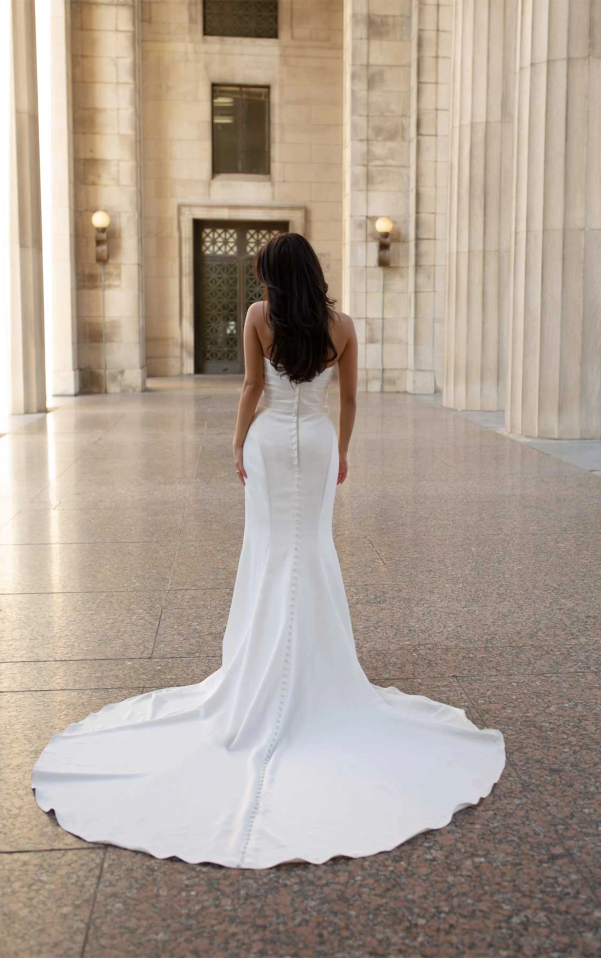 simple sheath wedding dress - 7681 by Stella York