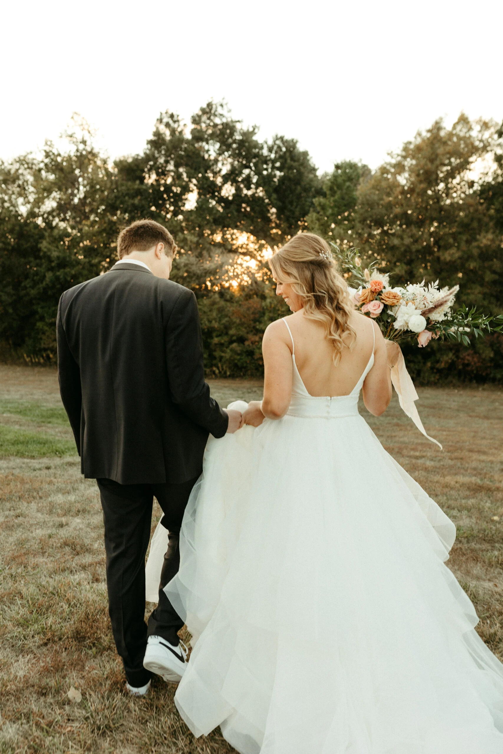 True Bride Hollie and Noah Walking