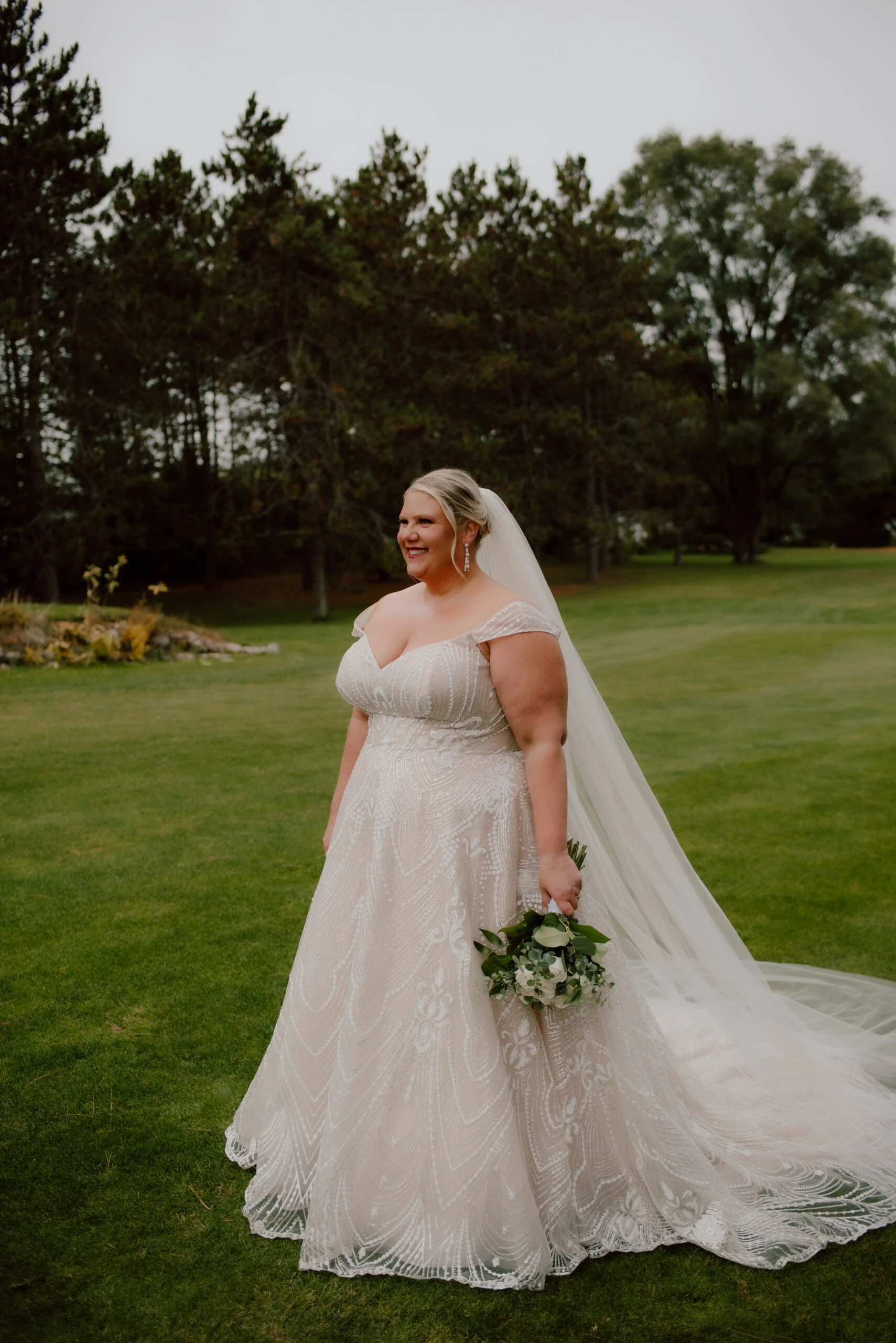 True Bride Meighan wearing 7336 by Stella York