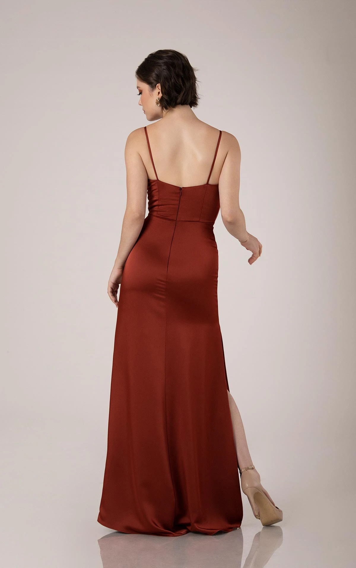 burnt orange full length bridesmaid dress - 9538 by Sorella Vita