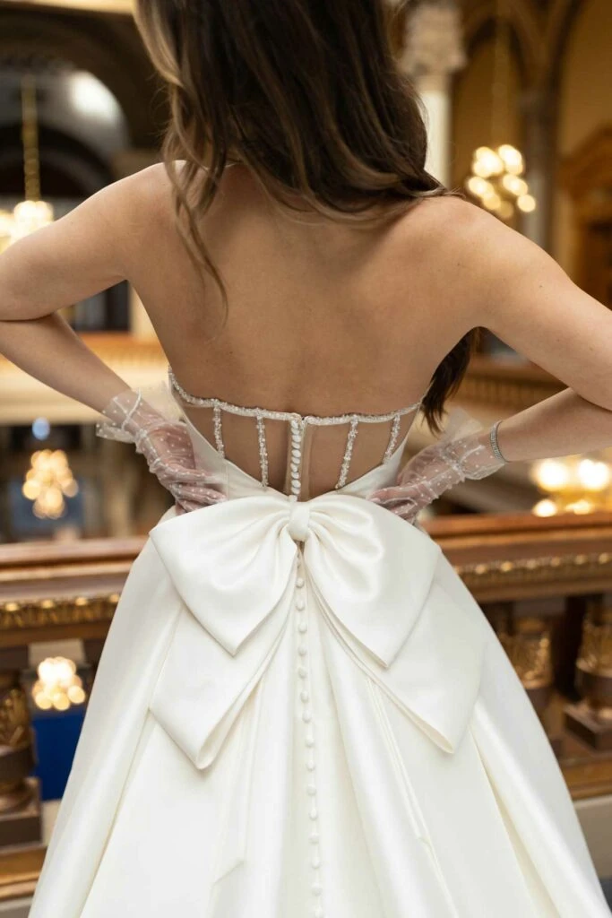 Strapless wedding gown