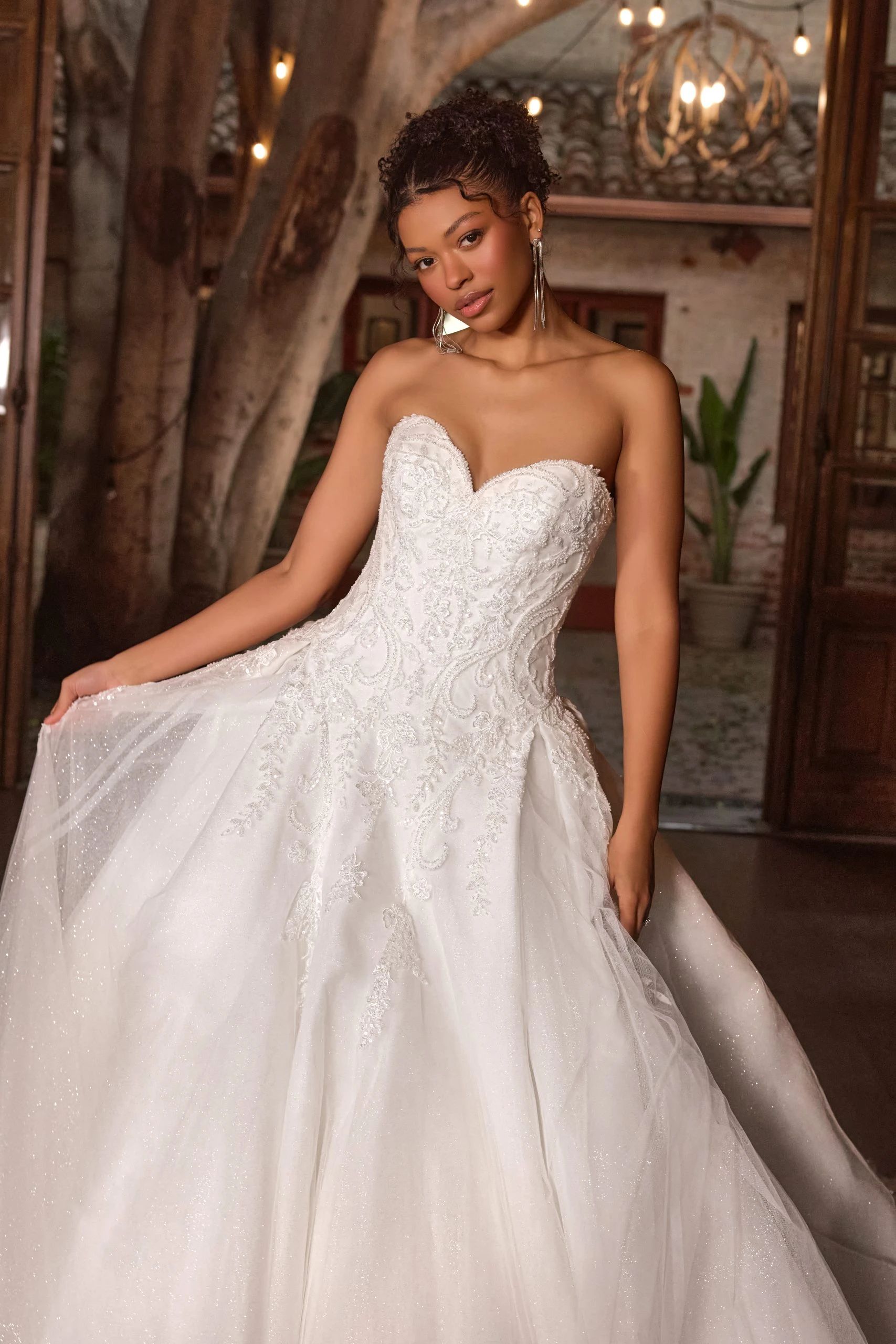 sweetheart ballgown wedding dress with beaded bodice - D4331 by Essense of Australia