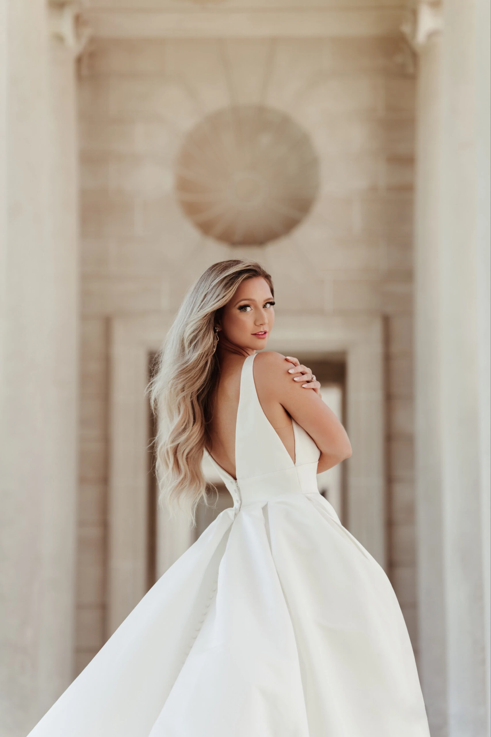 open back simple ballgown wedding dress - 7755 by Stella York