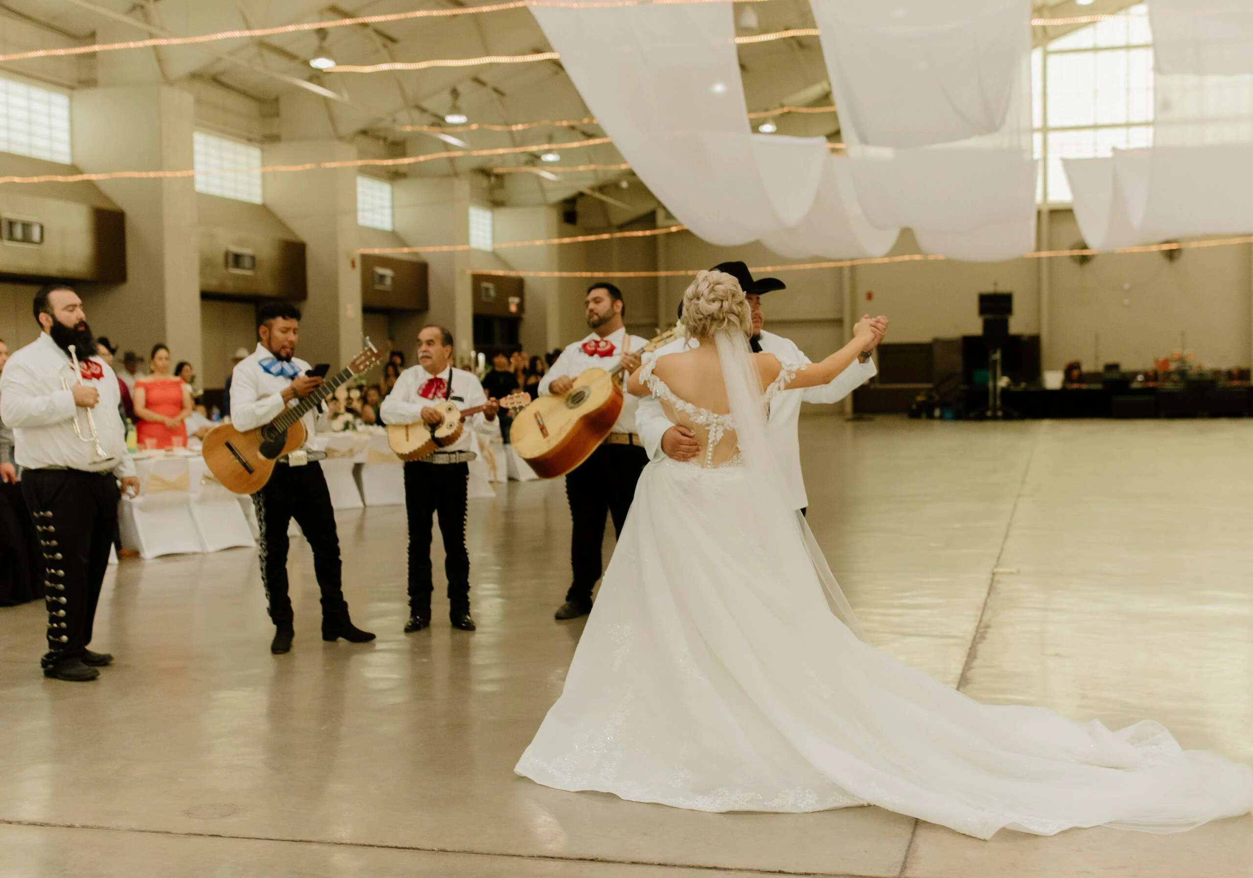 true bride Odalys and Jesus dancing at reception - MLL LE1173