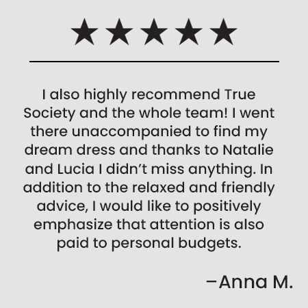 True Society Affordable Wedding Dress Real Testimonial