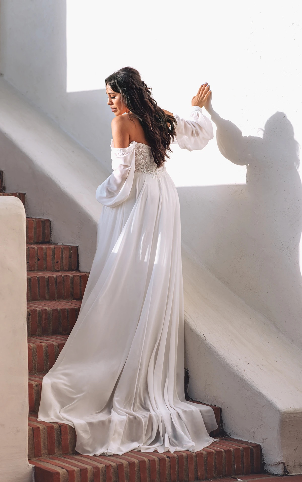 simple long sleeve wedding dress - 7813 by Stella York