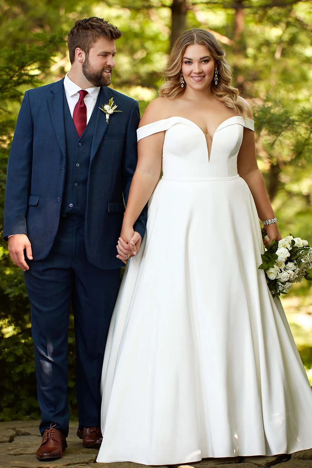 casual plus size a-line wedding dress - D2761+ by Essense of Australia