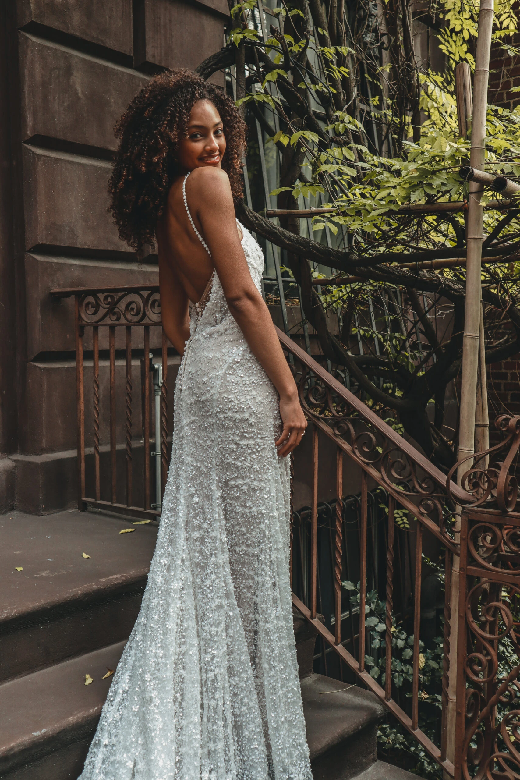 sexy lace mermaid wedding dress with open back and sweetheart neckline - parker by All Who Wander