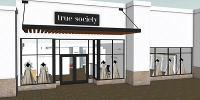 True Society Peoria store exterior mockup